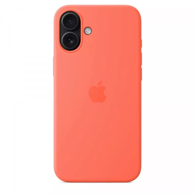 iPhone 16 Plus siliconen case met MagSafe - mandarijn