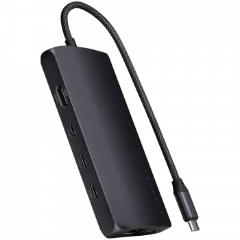Satechi USB-C multiport-adapter ST-P8KED — 6 aansluitingen, ondersteunt 8K-resolutie