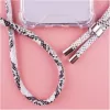 Hanger-hoesje Lookabe Snake Edition voor iPhone 7/8 Plus – zilver, draagbaar telefoonhoesje