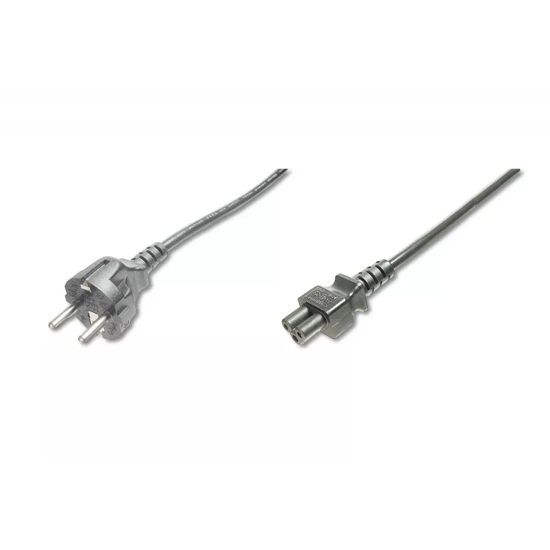 Assmann stroomkabel. Schuko - C5 M/V. 1,2 m. H05VV-F3G 0,75 mm². blauw (AK-440115-012-S)