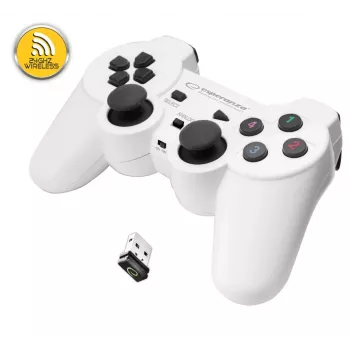 Esperanza EGG108W gaming-controller zwart, wit RF gamepad analoog / digitaal pc, PlayStation 3
