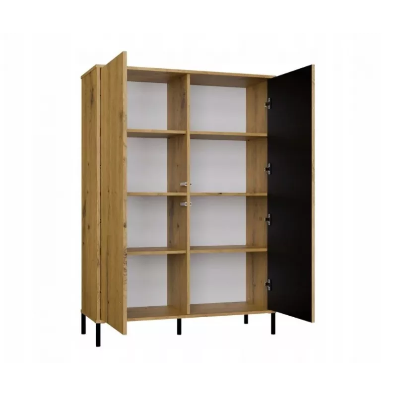 KAMARO 2DD smalle/GŁ eiken ARTISAN DISPLAY CABINET