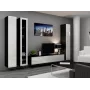 Cama gesloten kast VIGO '180' 180/40/30 wit/zwart glanzend