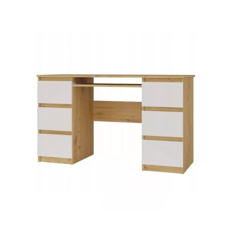 KUBA bureau Artisan-eiken/wit set