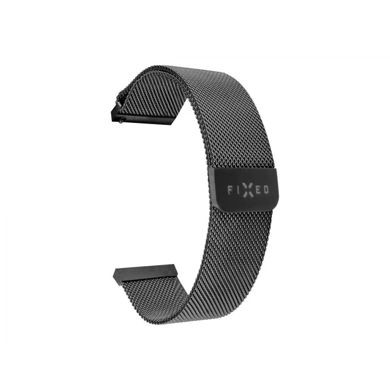 Horlogeband FIXED Mesh Strap FIXMEST-18MM-BK 18 mm snelwissel zwart metaalmesh