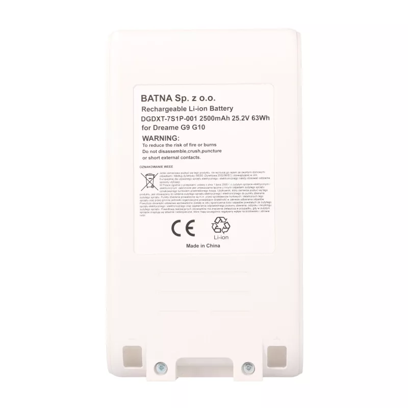 Accu, stofzuiger G9 G10 25,2V 2500mAh