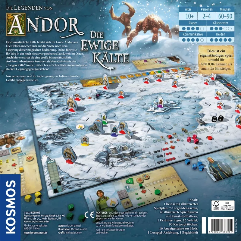 De Legenden van Andor - The Eternal Cold, bordspel