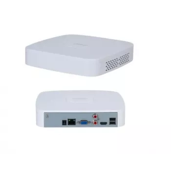 Netwerk-videorecorder DAHUA NVR2104-S3 4-kanaals, 1U, SATA-harde schijf tot 16 TB, 1080p/720p, 12V/1,5A, wit