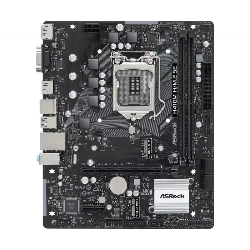 ASRock H410M-H/M.2 SE moederbord Intel H410 LGA 1200 micro ATX