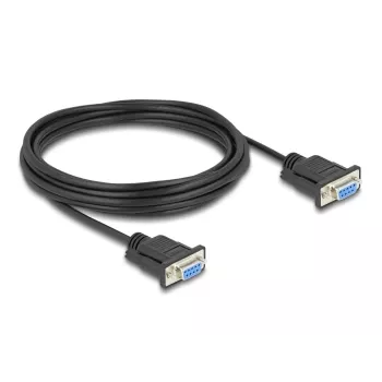 Delock RS-232 kabel serieel D-Sub9 bus naar bus met smalle stekkerbehuizing 5 m