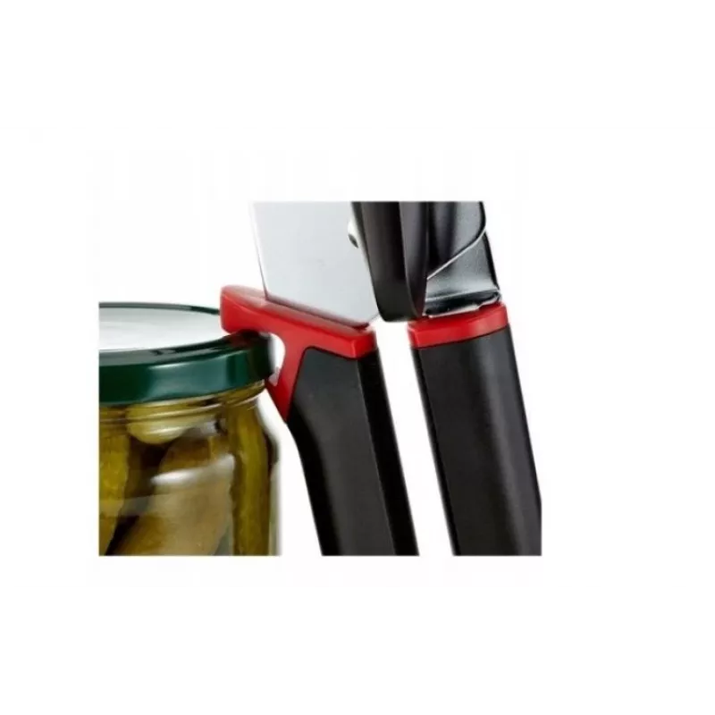 Tefal Ingenio K20705 multiopener, blikopener, roestvrij staal, zwart/rood