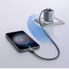 Ugreen USB-C (recht) / USB-C (haaks) PD QC 60W 3A 0,5 m US255 (grijs)