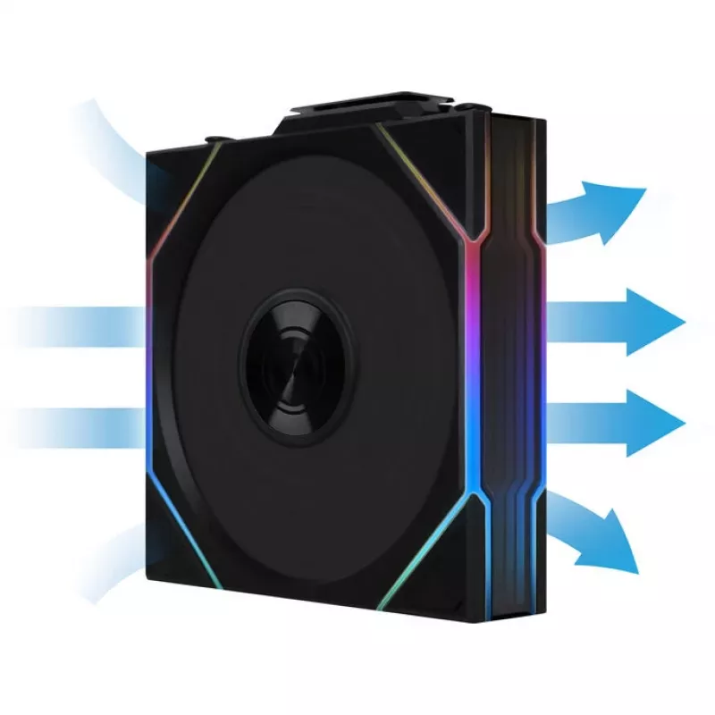 Lian Li UNI FAN TL120 Wireless 12TL1W3B ventilatoren (3 stuks), 120 mm, ARGB, PWM, zwart