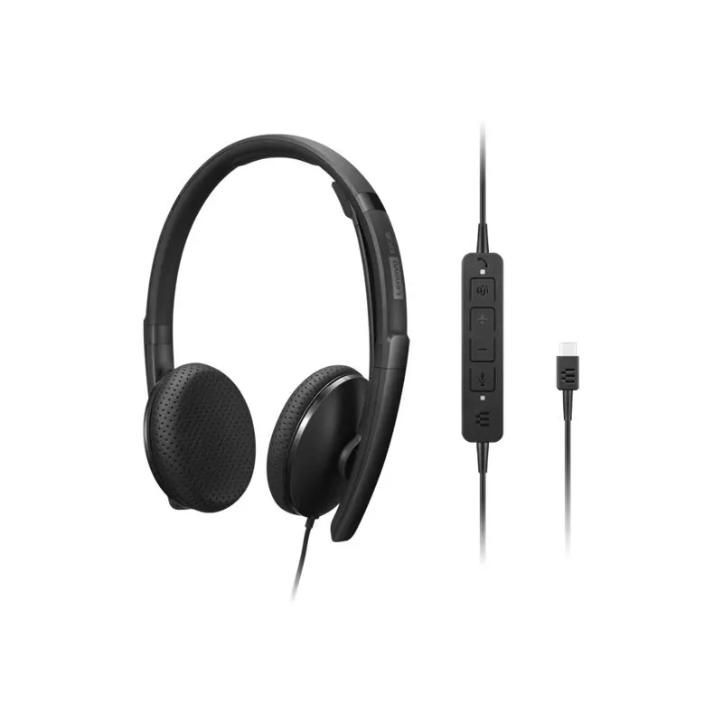 Lenovo 4XD1M45626 hoofdtelefoon/headset bedraad hoofdband USB Type-C zwart