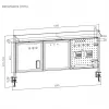 Ergo Office ER-300 B bureauscheidingswand / organizer, 1295 x 242 x 726 mm, staal, max. belasting 10 kg, zwart