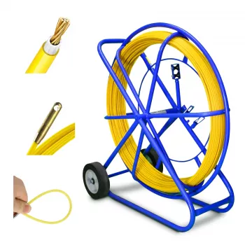 Extralink kabeltrekstang Pilot 9mm 150m glasvezel GFK geel