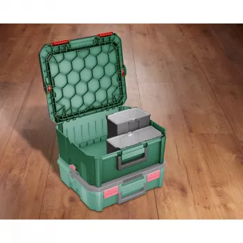 Opbergbox Bosch SystemBox rechthoekig Polypropyleen 176×105×133 mm Zwart/Grijs