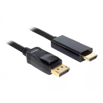 Delock kabel DisplayPort 1.1 stekker > High Speed HDMI-A stekker passief 3 m zwart (82435)