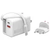 4smarts 541065 GaN Flex Jojo 65W wandlader, 2x USB-C PD + USB-A QC 3.0, intrekbare USB-C-kabel, 100-240V, wit