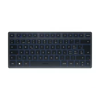 Bluetooth-toetsenbord CHERRY KW 7100 MINI BT QWERTZ Zwitsers blauw draadloos