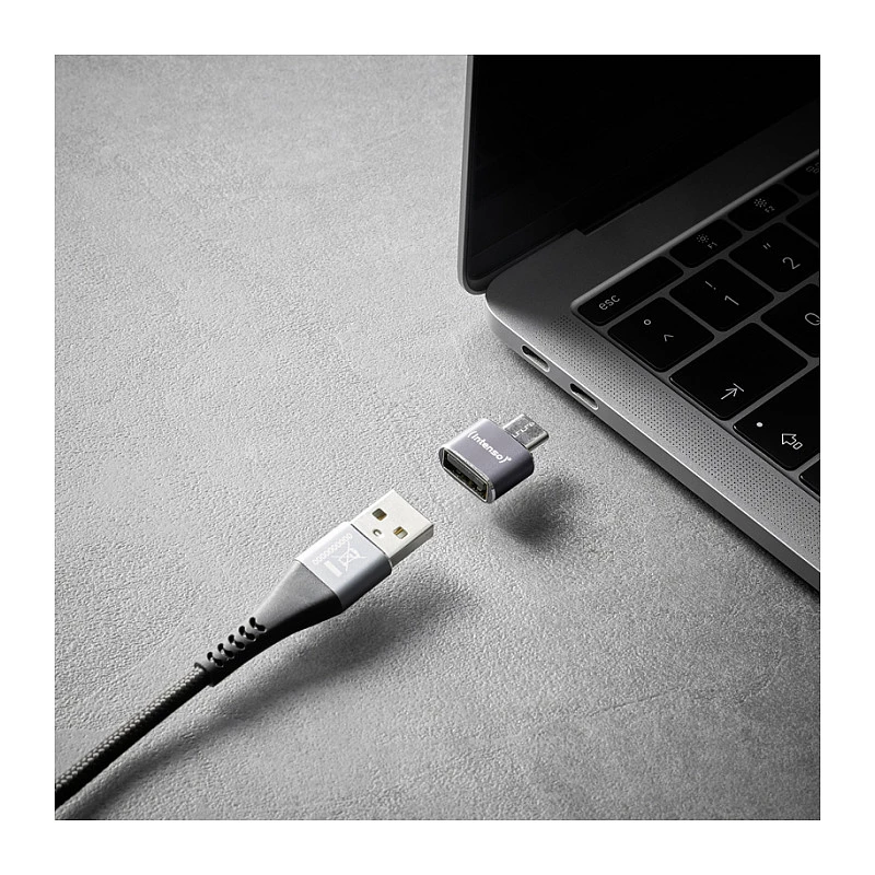 Intenso 3-pack USB-adapter USB-A -> USB-C C480C aluminium