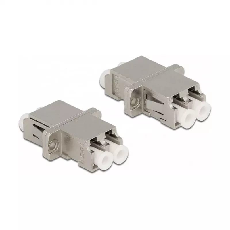 Optische vezelkoppeling DeLOCK LC Duplex female naar LC Duplex female singlemode metaal