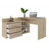 Topeshop DANY SONOMA KPL computertafel eikenkleur
