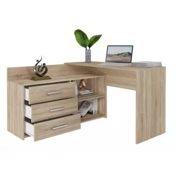 Topeshop DANY SONOMA KPL computertafel eikenkleur