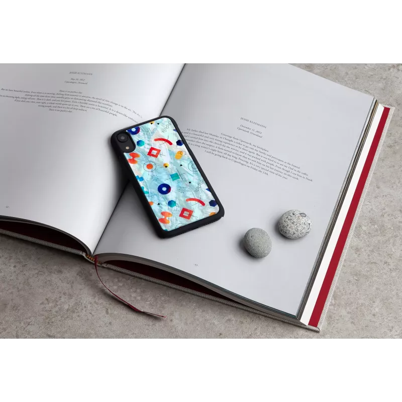 Beschermhoes iKins voor iPhone XR – zwart Poppin Rock-design