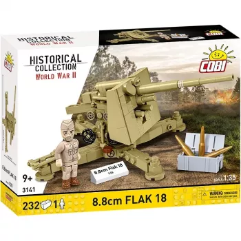 Cobi bouwstenen modelbouwpakket 8,8 cm Flak 18 – 232 onderdelen, schaal 1:35
