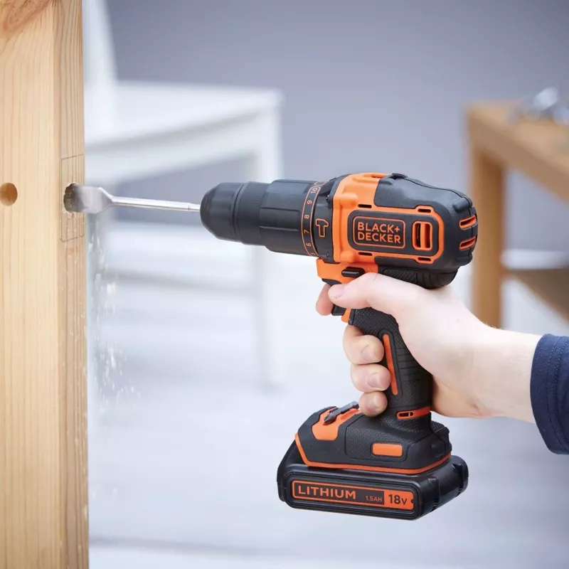Black & Decker BDCHD18KB-QW boormachine snoerloos zwart, oranje