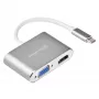 Externe video-adapter SILVERSTONE EP16 USB-C 3.1 met HDMI- en VGA-uitgangen