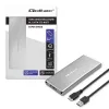 Aluminium behuizing QOLTEC 51833 voor M.2 SSD, SATA naar USB 3.0, ondersteunt tot 2 TB
