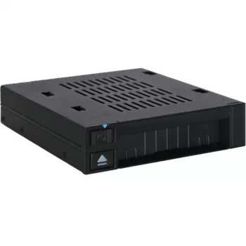 ICY DOCK - MB521SP-B - 2.5 single bay SAS/SATA HDD/SSD dock in 1x 3,5 front-inbouwschacht hot-swap wisselraam met aan/uit-schakelaar en uitwerptoets