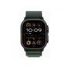 APPLE Watch Ultra 2 GPS + Cellular 49mm Black Titanium Case met Dark Green Alpine Loop - Large