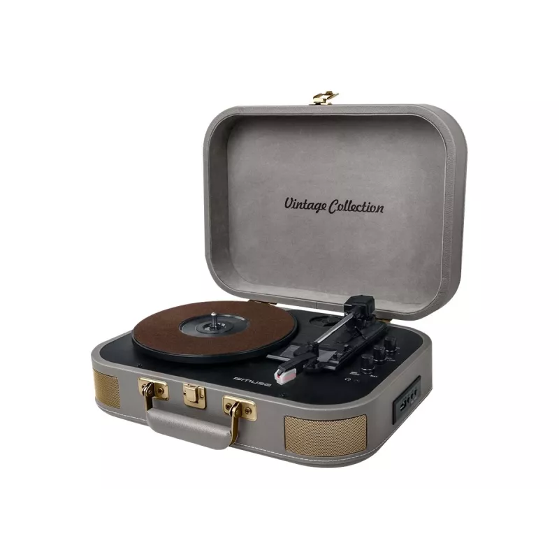 Muse | platenspeler stereosysteem | MT-201 BTG | grijs | USB-aansluiting | AUX-ingang