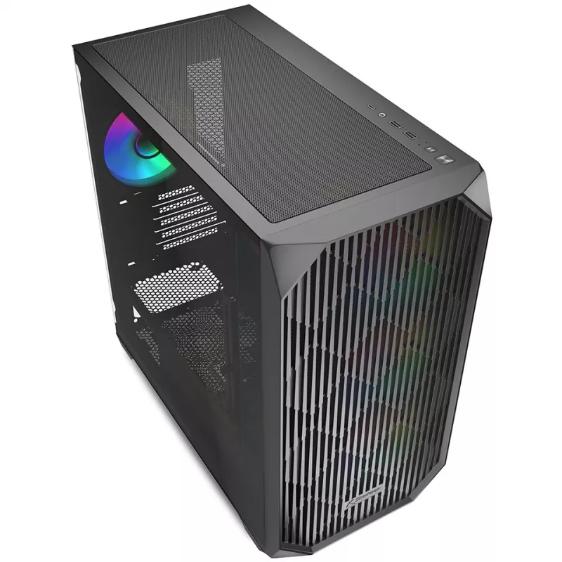 Sharkoon MK3 RGB micro tower zwart