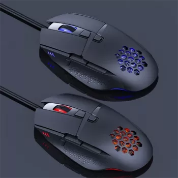 Lumi Legend WM03G-16 bekabelde muis, USB Type-A, optisch, 7200 DPI, Juoda