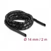 DeLOCK spiraalslang flexibel 2 m x 14 mm zwart polyethyleen