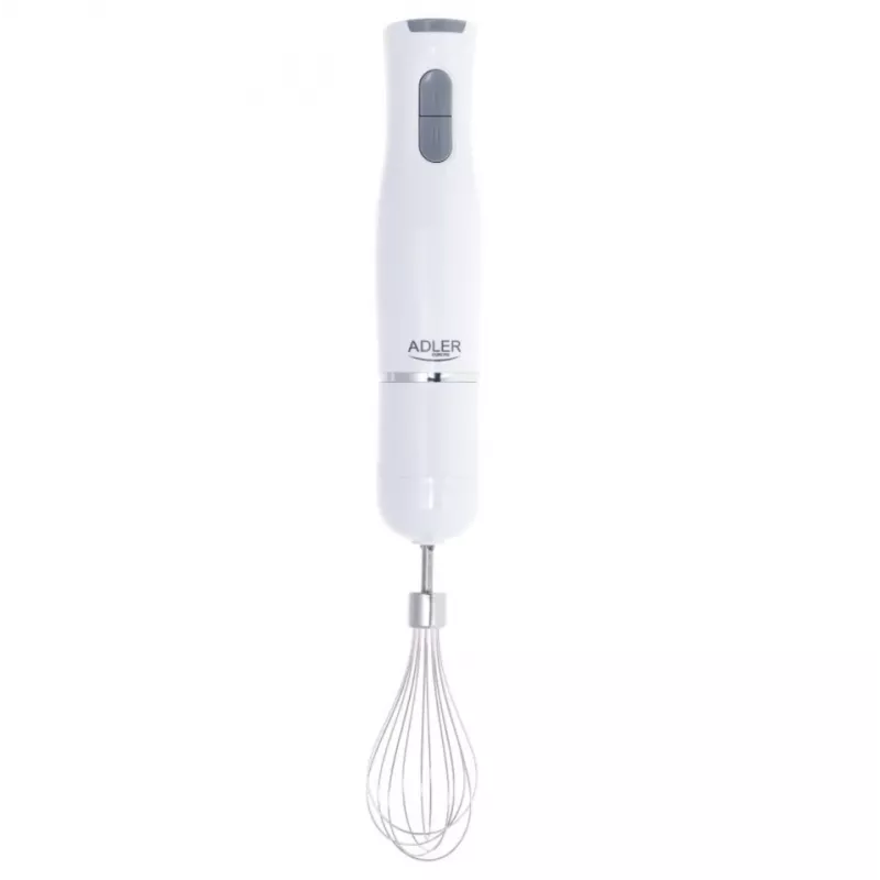 Adler AD 4620 staafmixerset, 800 W, 2 snelheden, 450 ml hakker, 750 ml maatbeker, garde, wit