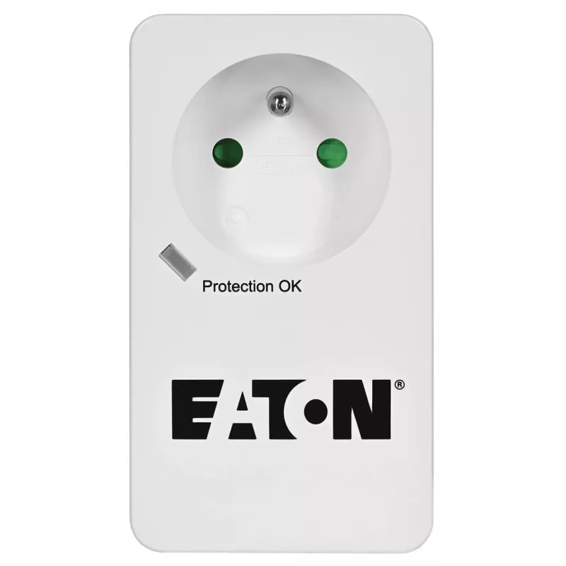 Overspanningsbeveiligingsbox Eaton Protection Box 1 FR — 1 Type-E-stopcontact, 220–250 V, 16 A, 4000 W, zwart, compact