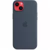 Silicone Case Cover Apple iPhone 14 Plus MagSafe stormblauw