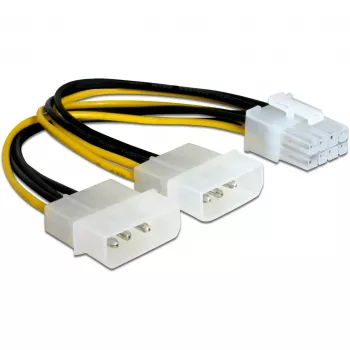 DeLOCK PCI Express stroomkabel meerkleurig 0,30 m 82397
