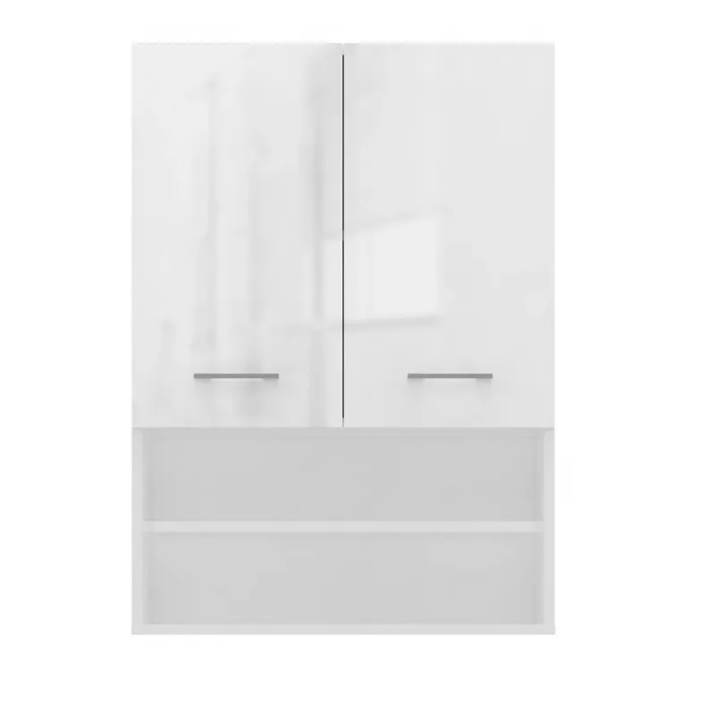 Topeshop POLA MINI DK badkamerkast in wit hoogglans wit