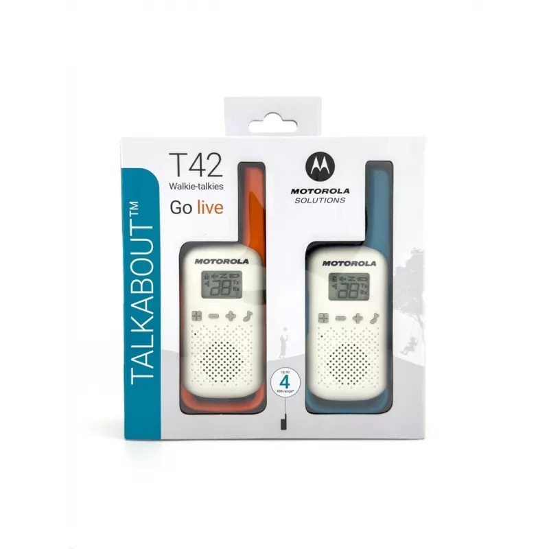 Motorola Talkabout T42 – walkie-talkie, 2-pack (oranje-blauw)