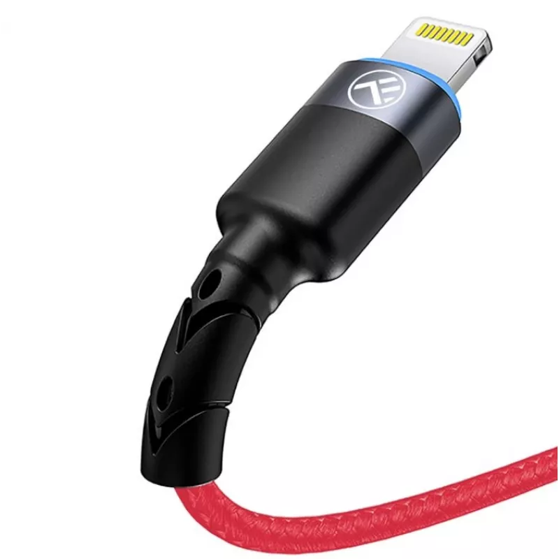 USB-naar-Lightning datakabel Tellur, 3A, 1,2 m, LED-indicator, rood