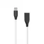 Siliconen kabel USB-Lightning, 1 m (wit)
