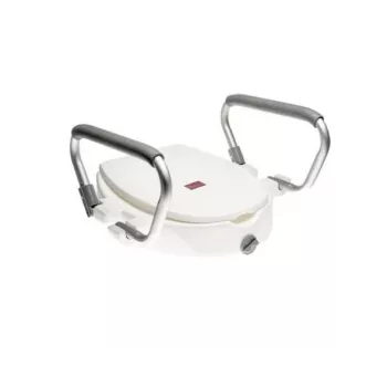 Toiletverhoger ANTAR AT51205 uitbreiding met opklapbare handgrepen, 10 cm zithoogte, draagvermogen tot 180 kg, breedte tussen de handgrepen 470 mm