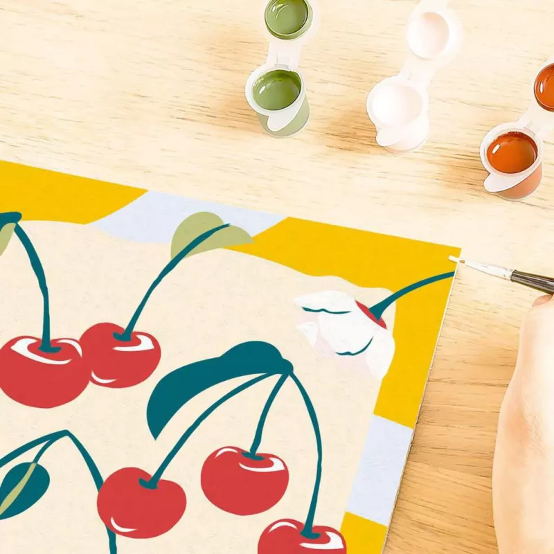Schilderset Ravensburger CreArt – kersen (design 25514) – creatieve schilderset voor volwassenen en jongeren