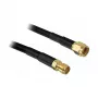 Coaxkabel DeLOCK 5 m RP-SMA CFD200 zwart